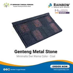 Minimalist Dual Color Metal Stone Roof Tiles - Rainbow Roof