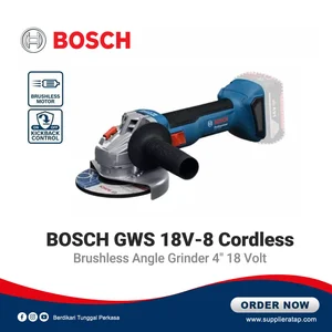 Mesin Gerinda Tangan - BOSCH GWS 18V-8 Cordless Brushless Angle Grinder 4" 18 Volt (Unit Only)