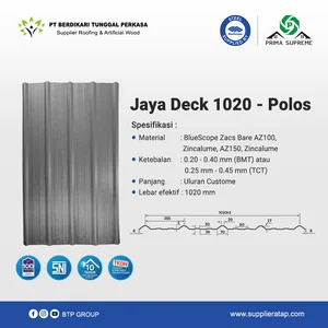 Atap Aluminium Zinc Prima Supreme Bluescope Jaya Deck 1020 Polos