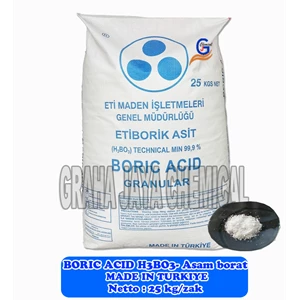 Boric Acid H3BO3 (Asam borat) - Pupuk nutrisi tanaman hidroponik 25 KG