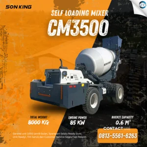 Self Loading Concrete Mixer - SONKING - CM3500 di Kalimantan