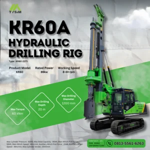ALAT BORED PILE di Riau - DRILLING RIG - TYSIM - KR60A 