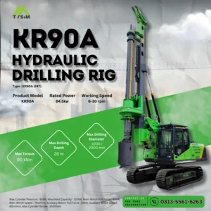 ALAT BORED PILE di Banten - DRILLING RIG - TYSIM - KR90A
