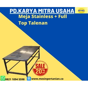 Meja Stainless Full Top Talenan Bahan Stainless Steel 304