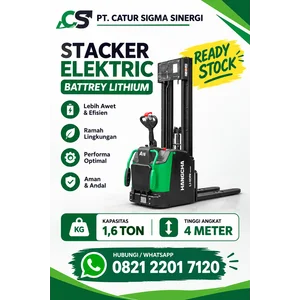 Hand Stacker Electric 1.6 Ton Hangcha Battrey Lithium-Lead Acid