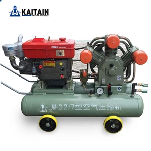 3.2m3 / menit 114cfm kompresor udara mesin diesel berpendingin udara untuk mengebor kaishan compressor