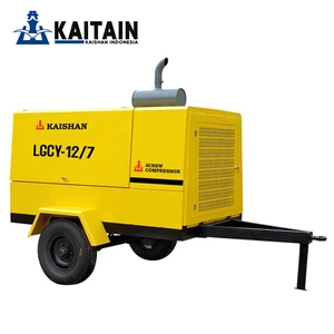 Kaishan Rotary 55cfm 1.3Mpa Mesin Diesel Kompresor Udara Sekrup Dengan Alat Udara Untuk Konstruksi 