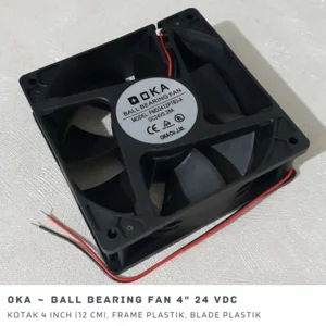 Dc 24V Kipas 120Mm 4Inch Ball Bearing Panel Fan Merk Oka Seiki Pmd2412ptb