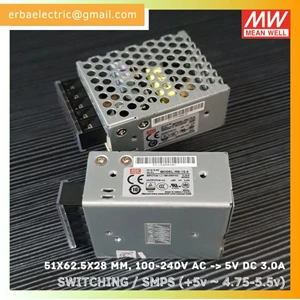 Power Supply Komputer Mean Well Rs-15-5 Smps Dc 5V