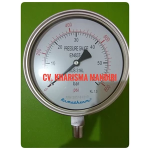 Pressure Gauge 6 inch 0-60 bar