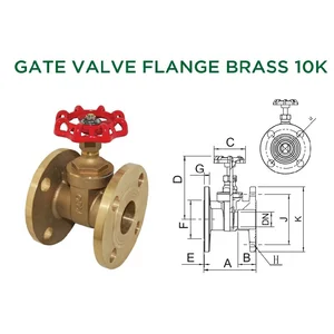 Gate Valve Flange Brass 10K Onda