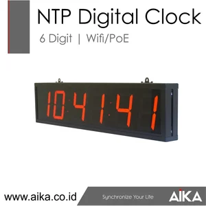 Ntp Digital Clock 6 Digit Display (Hh:Mm:Ss) Untuk Rumah Sakit (Jam Digital Dinding)
