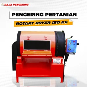 Mesin Pengering Tepung Kedelai Kopi Kacang Jahe Kunyit Kapasitas 150 Kg Tipe Gas Rotary Dryer