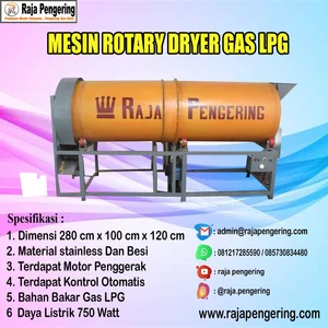 Mesin Pengering Biji Gula Garam Benih Rempah Serbuk Padi Jagung Kacang Kap 500 KG ROTARY DRYER OTOMATIS