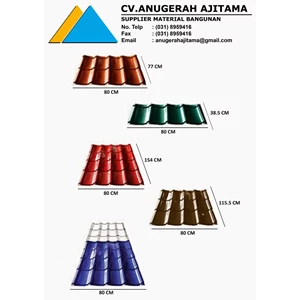Kencana Metal Roof Tile Brown Size 80X37 Cm
