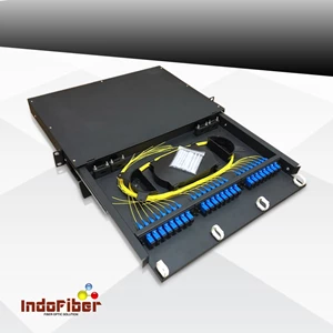INDOFIBER OTB 24 core rackmount sliding rail kabel fiber optik