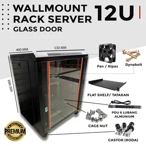 Wallmount Rack 12U Single Door Rack Server murahh