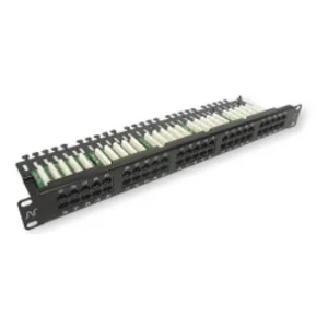 Voice Patch Panel 50 RJ45 3 pair Black