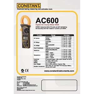 Digital Clamp meter AC600 Constant Garansi