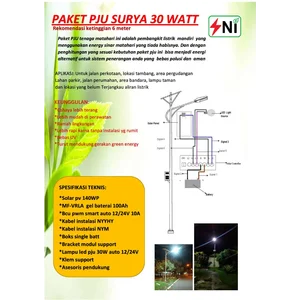Pju led solar cell 30watt