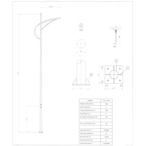 Tiang lampu tipe conical