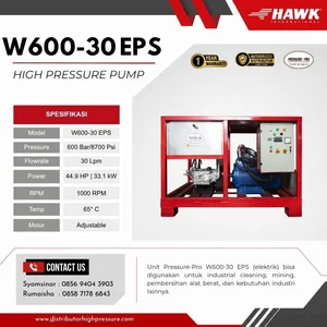 HIGH PRESSURE PUMP 600 BAR 30 LPM HAWK PUMP PRESSURE PRO