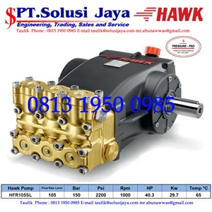 pompa hydrotest Hawk Pump HFR105SL Flow rate 105 Lpm 150 Bar 2200 Psi 1000 Rpm 40.3 HP 29.7 Kw SJ PRESSUREPRO HAWK PUMPs O8I3 I95O O985