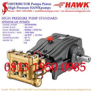 Pompa Hydotest Hawk Pump GPX3060SR Flow rate 30 Lpm 600 Bar 8700 Psi 1000 Rpm 44.9 HP 33.1 Kw SJ PRESSUREPRO HAWK PUMPs (021) 8661 2083 : 0811 913 2005