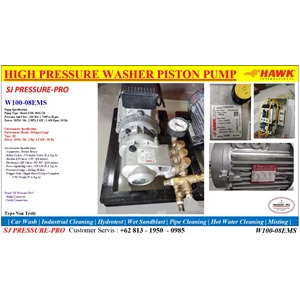 Pompa Piston High Pressure 100bar W100-08EMSSJ PRESSUREPRO HAWK PUMPs 0811 913 2005