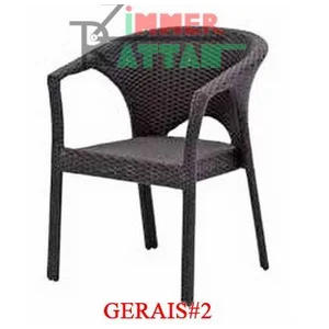 Kursi Teras Gerais 2 Kursi Makan Rotan Plastik