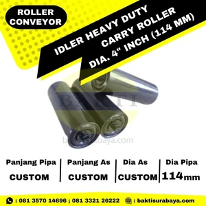 Idler Heavy Duty Carry Belt Roller Conveyor Diameter 114 mm 4" Inch
