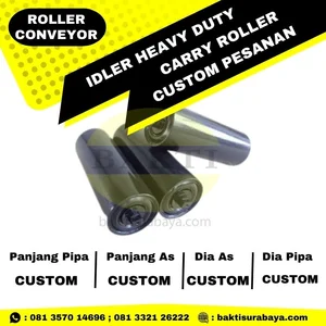 Idler Heavy Duty Carry Belt Roller Conveyor Custom Sesuai Pesanan