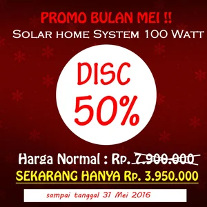 Paket Penerangan Rumah Tenaga Surya Shs 100 Watt (Solar Home System) - Topray