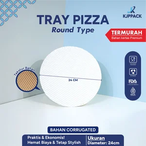 KJPPACK Tray Pizza / Alas Pizza / Tempat Pizza / loyang Pizza Mix – Pizza Mat Corrugated Paper FDA Approved 