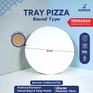 KJPPACK Tray Pizza / Alas Pizza / Tempat Pizza / loyang Pizza Mix – Pizza Mat Corrugated Paper FDA Approved 