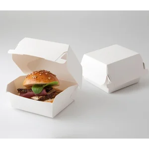 Burger Box atau kemasan burger berbahan paper food grade Microwaveable