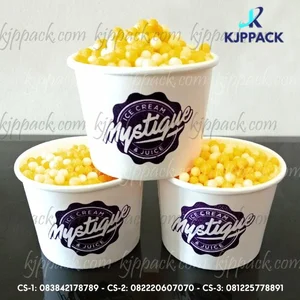 Peralatan Restoran dan Kafe/ Ice Cream Cup Paper 4oz/ Mangkuk Ice Cream/ kapasitas 120ml