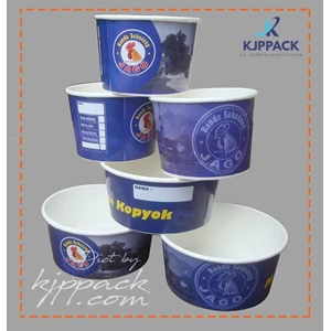 Soup cup paper printing atau cetak logo kemasan bakso