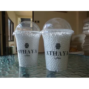 tutup cembung gelas plastik atau lid doom plastic cup diameter besar ( MIN ORDER PRINTING HANYA 1000PCS )