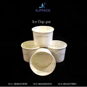 Es Krim Paper Cup Polos / Ice Cream Cup Paper 4 oz - Cs4
