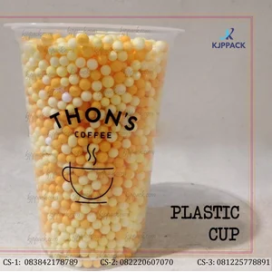 Plastik cup ukuran 16 oz untuk Minuman Kopi atau Jus 