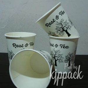 Hot Drink Glass Screen printing 12 oz screen printing 1 color cup