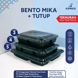 Plastik Kemasan Makanan - Bento Makanan Food Grade - Lunch Box Mika Sekat