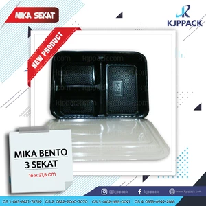 Plastik Kemasan Makanan - Bento Makanan Food Grade - Lunch Box Mika Sekat