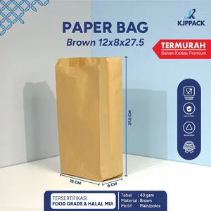 Paper Bag Coklat - Paper Bag Kraft - Paper Bag Craft - Kantong Kertas Brown