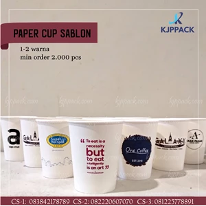 CETAK SABLON PAPER CUP HOT 10 Oz