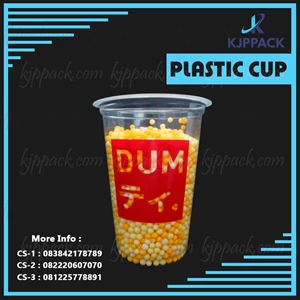  Sablon Plastic Cup Thai Tea Dum dum / Plastic Glass Cheese Tea