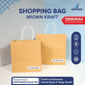 Paper Bag / Shopping Bag Bahan Craft - CRAFT PAPER BAG - Polos dan Cetak Desain