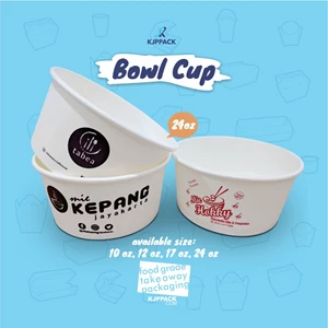 Paper Bowl foodgrade Microwaveable - packaging bakso aci/seblak dan makanan berkuah