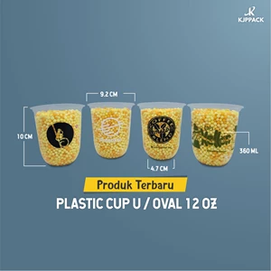Plastic cup Janji Jiwa - Plastik Cup U 12oz sablon 1 color 